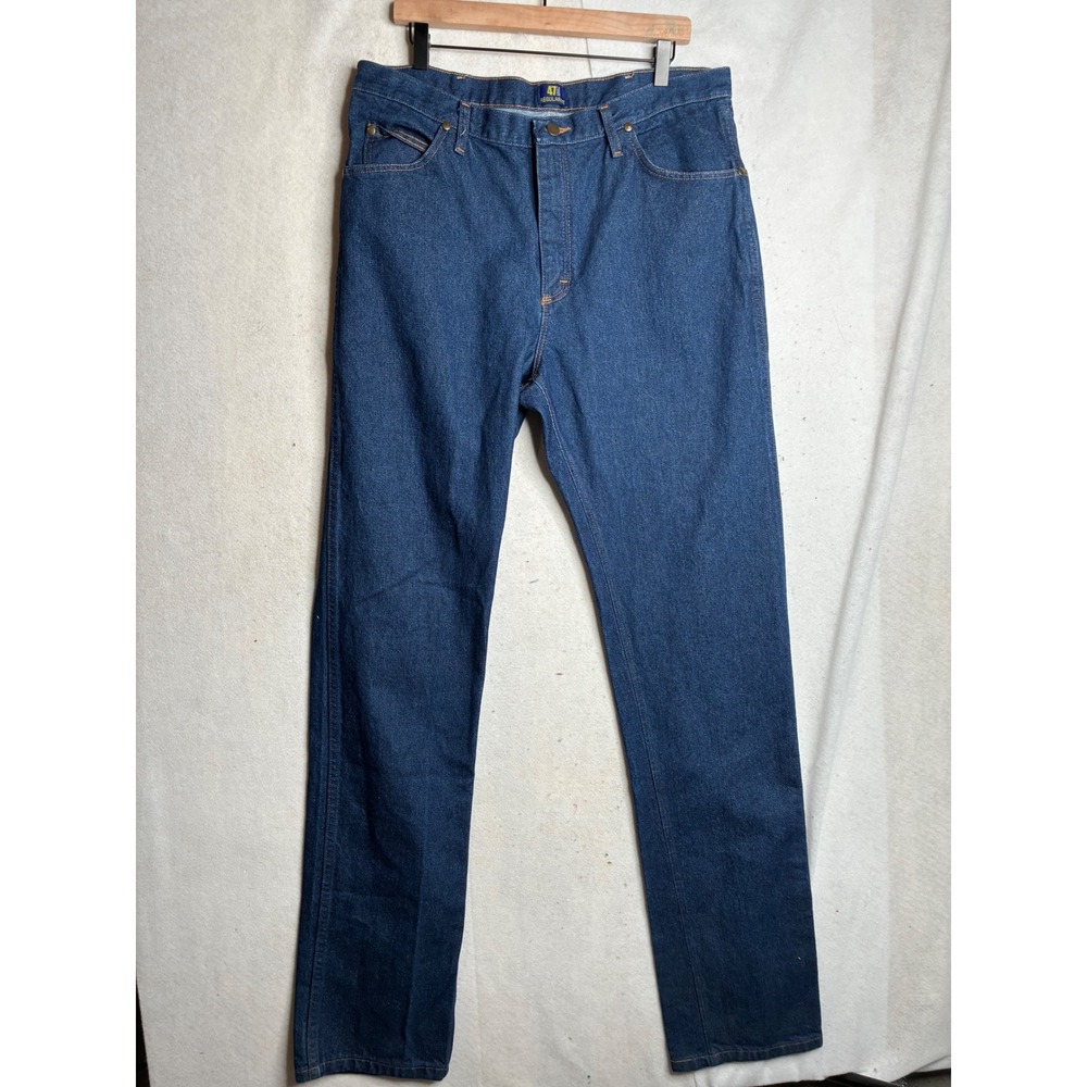 Wrangler Mens Cowboy Cut Regular Fit Jeans Dark Wash Blue 13MWZPW 36x34